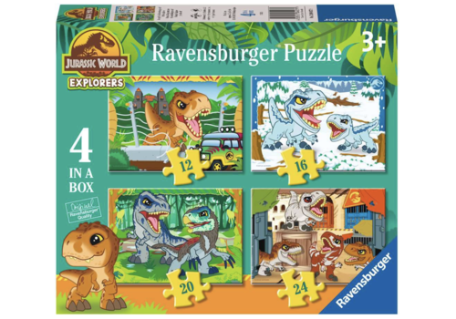  Ravensburger Jurassic World Explorers - 12+16 +20 +24 stukjes 