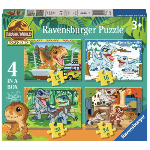  Ravensburger Jurassic World Explorers - 12+16 +20 +24 stukjes 