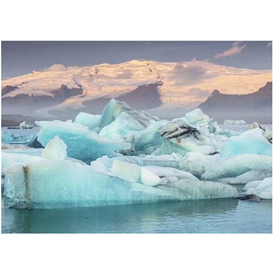 Gletsjermeer Jökulsárlón in IJsland - puzzel van  1000 stukjes-2