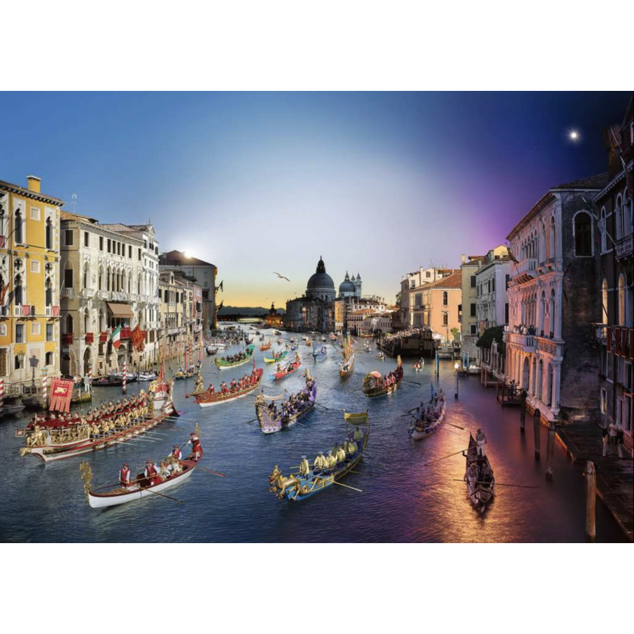 Venise de jour et de nuit - puzzle de 1000 pièces-2