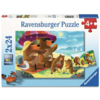 Ravensburger Famille d'ours en vacances - 2 puzzles de 24 pièces