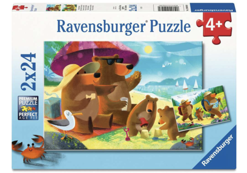  Ravensburger Bear family on holiday - 2 x 24 pieces 