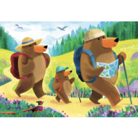 thumb-Bear family on holiday - 2 puzzles of 24 pieces-2