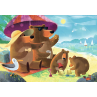 thumb-Berenfamilie op vakantie - 2 puzzels van 24 stukjes-3