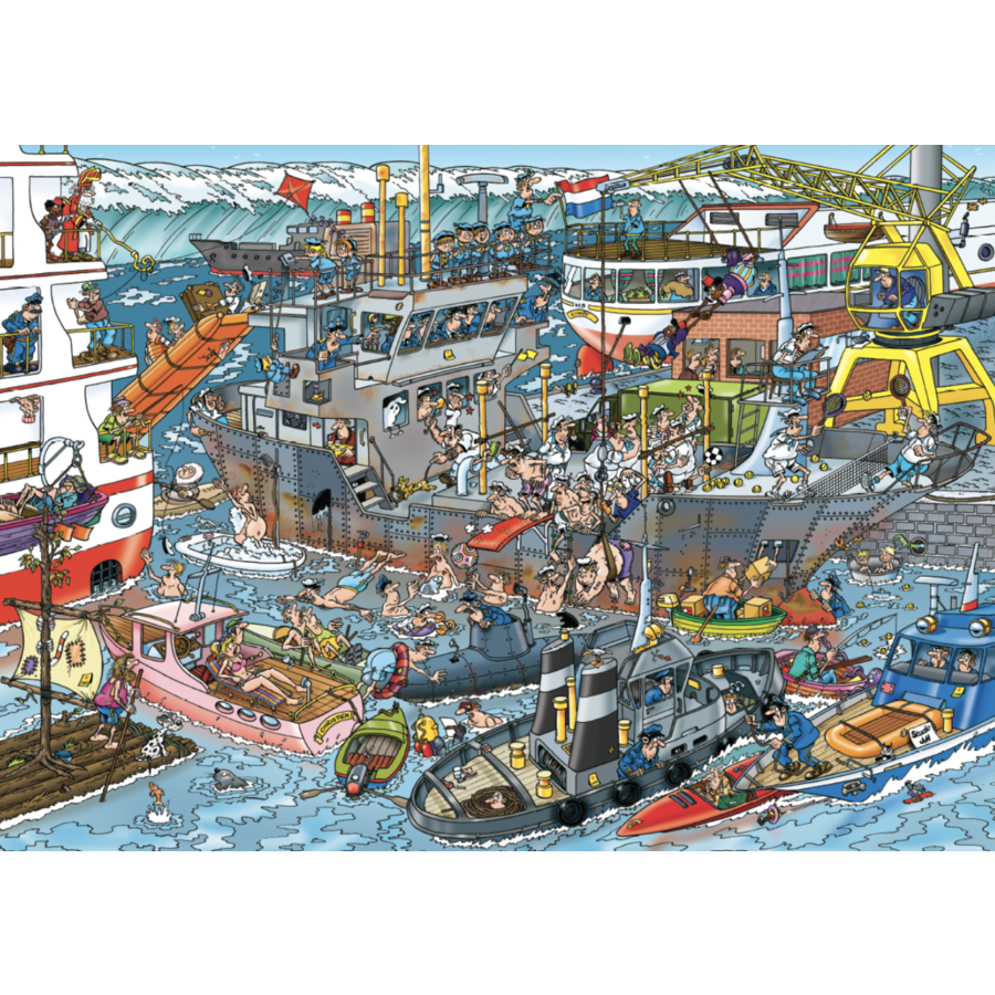 Zeehaven - Jan van Haasteren - puzzel van 1000 stukjes-1