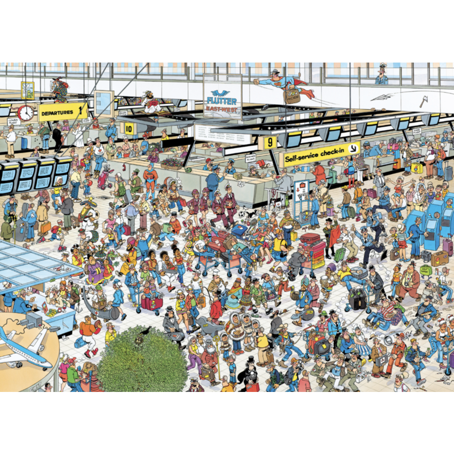 Le hall des départs - Jan van Haasteren - puzzle de 1000 pièces-1