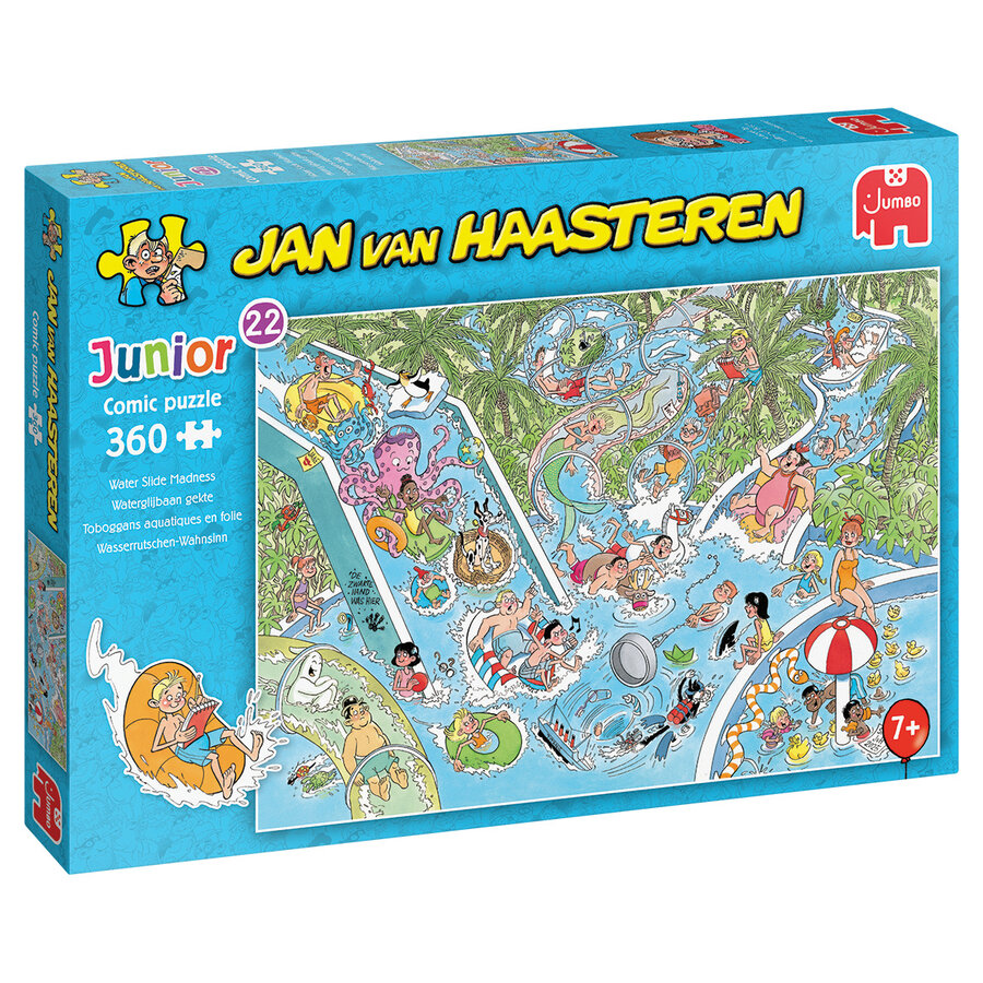 Waterglijbaan Gekte - Jan van Haasteren  - 360 stukjes-1