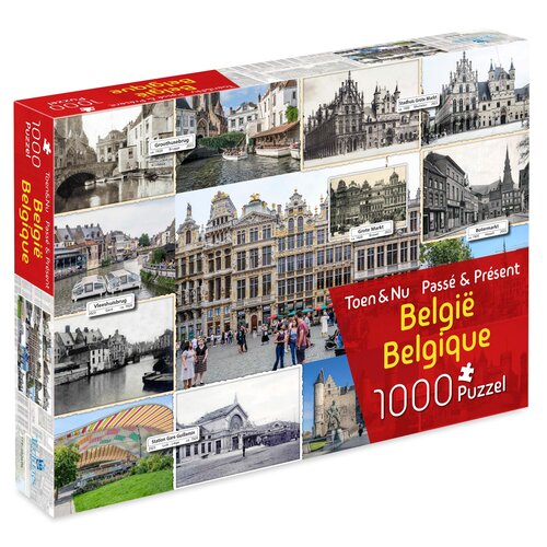 Tucker's Fun Factory België - Toen en Nu - 1000 stukjes   Tucker's Fun Factory België - Toen en Nu - 1000 stukjes