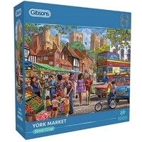 thumb-De markt in York - puzzel van 1000 stukjes-1