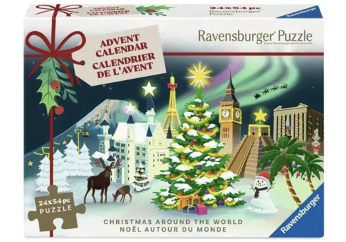  Ravensburger Ravensburger  Kerst Advent Kalender 2025 - 24 x 54 stukjes 