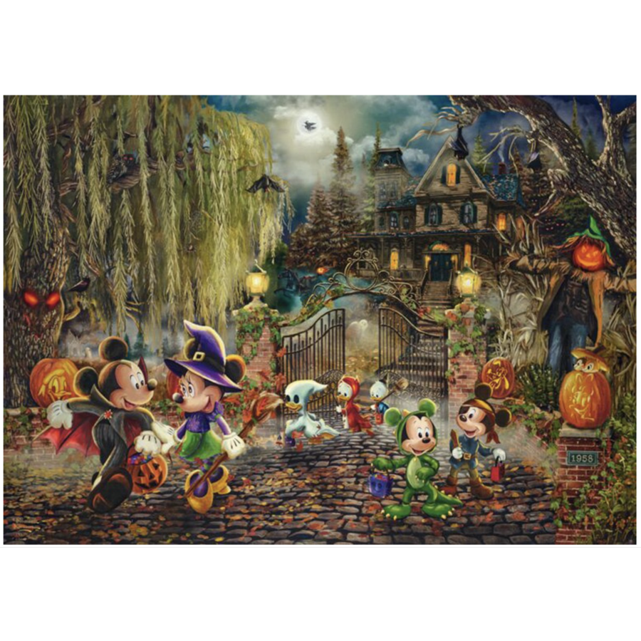 Mickey et Minnie s'amusent à Halloween - Thomas Kinkade - puzzle de 1000 pièces-2