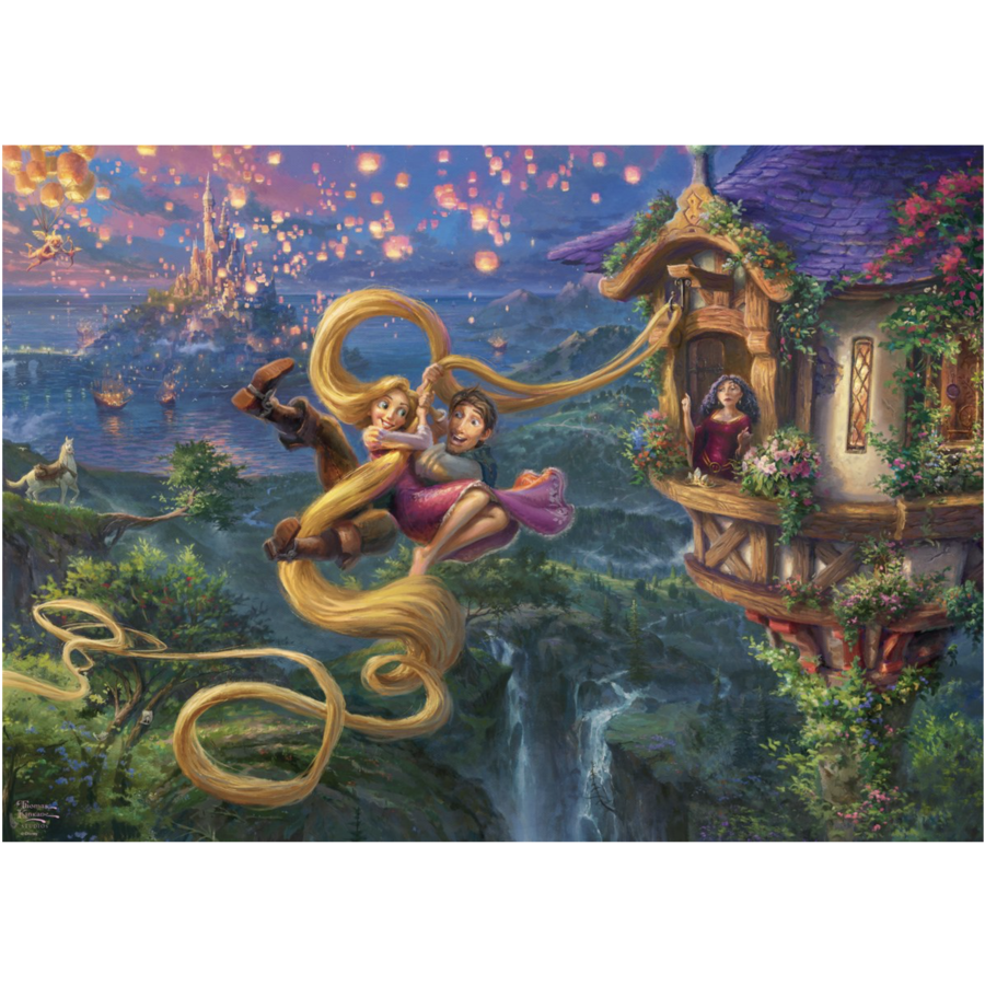 Rapunzel - Tangled up in Love - Thomas Kinkade - puzzel van 1000 stukjes-2