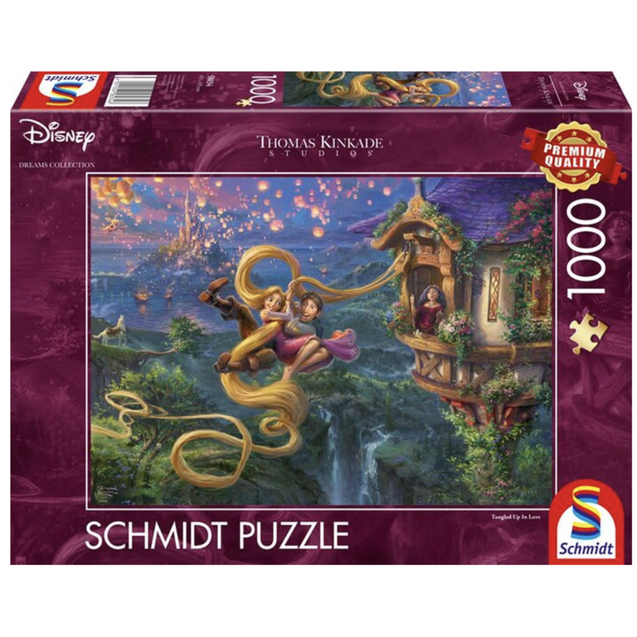 Rapunzel - Tangled up in Love - Thomas Kinkade - puzzel van 1000 stukjes-1