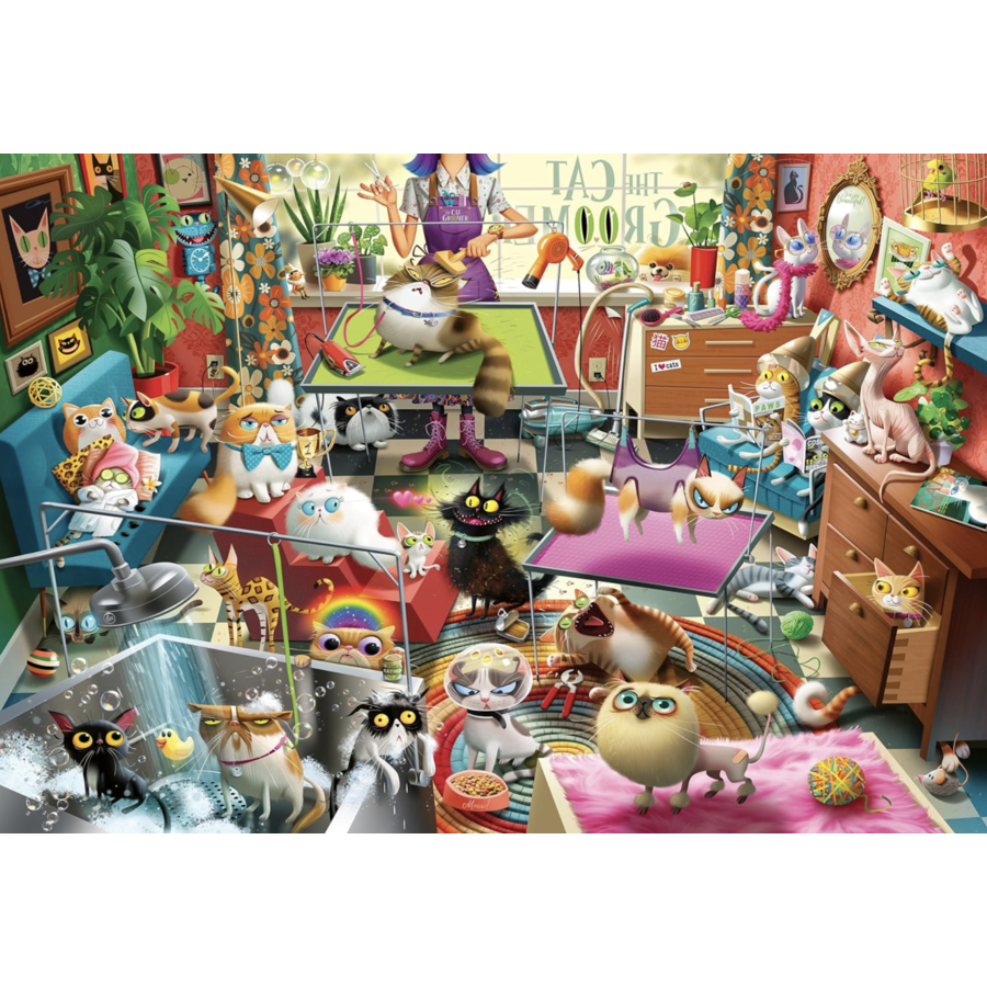 The Cat Groomer - Dean Macadam - puzzle of 1000 pieces-2