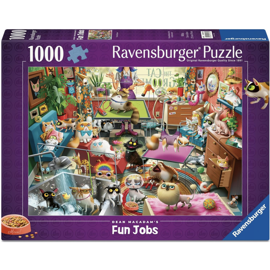 The Cat Groomer - Dean Macadam - puzzle de 1000 pièces-1