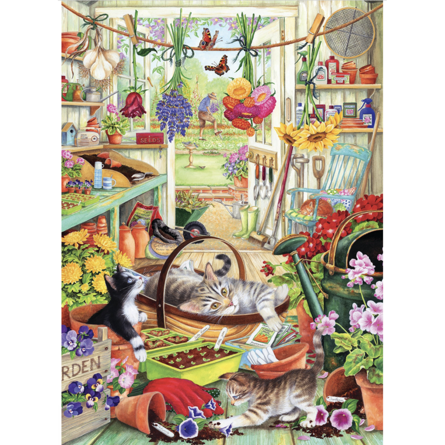 Potting Shed Cats - puzzel van 500 XL stukjes-2