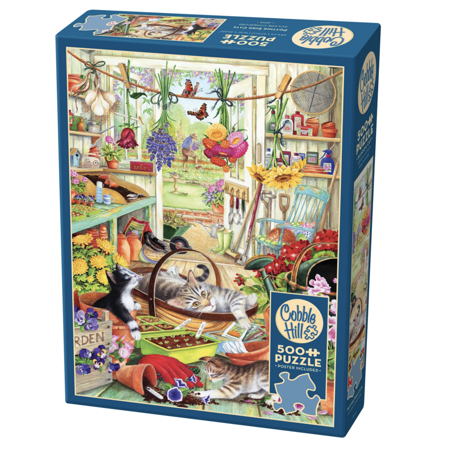 Potting Shed Cats - puzzle of 500 XL pieces-1