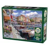 thumb-Café in Cassis - puzzle de 1000 pièces-1