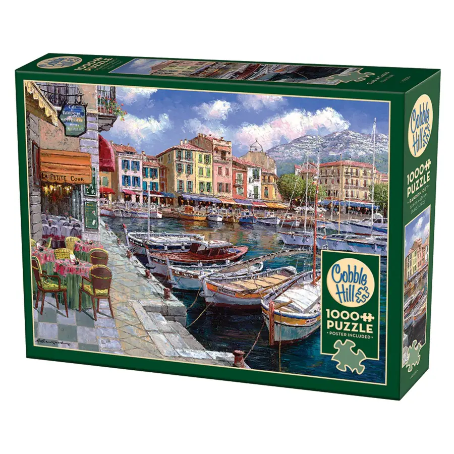 Café in Cassis  - puzzel van 1000 stukjes-1