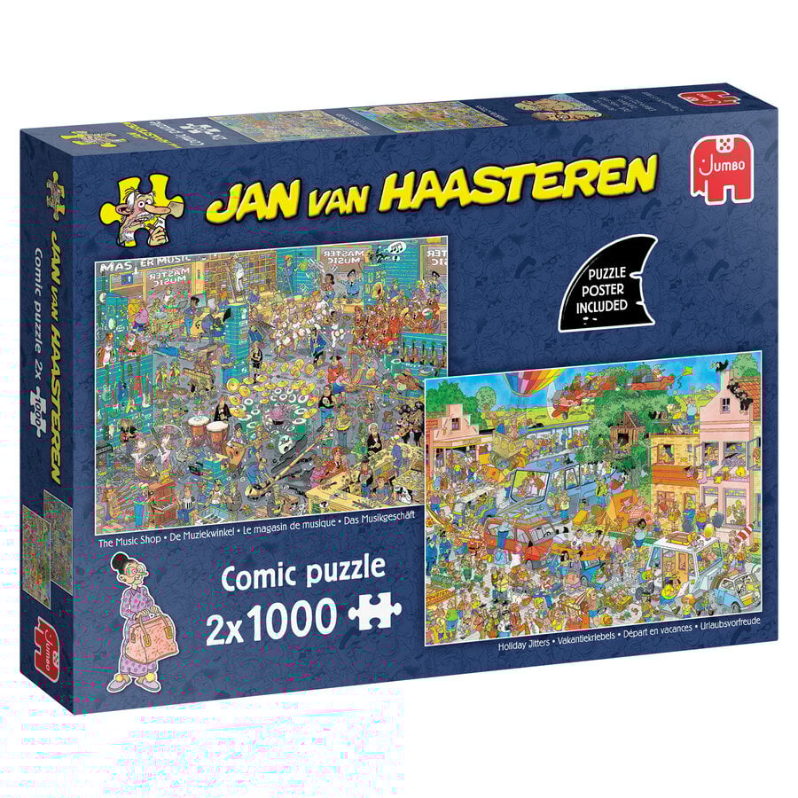 Le magasin de musique / Départ en vacances  - JVH - 2 x 1000 pièces - puzzles-1
