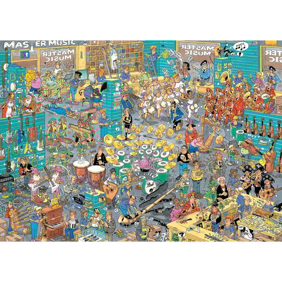 Le magasin de musique / Départ en vacances  - JVH - 2 x 1000 pièces - puzzles-2