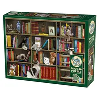 thumb-Kitty Librarians - puzzel van 1000 stukjes-1