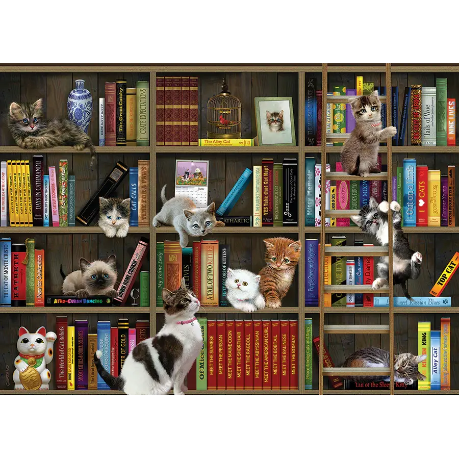 Kitty Librarians - puzzel van 1000 stukjes-2