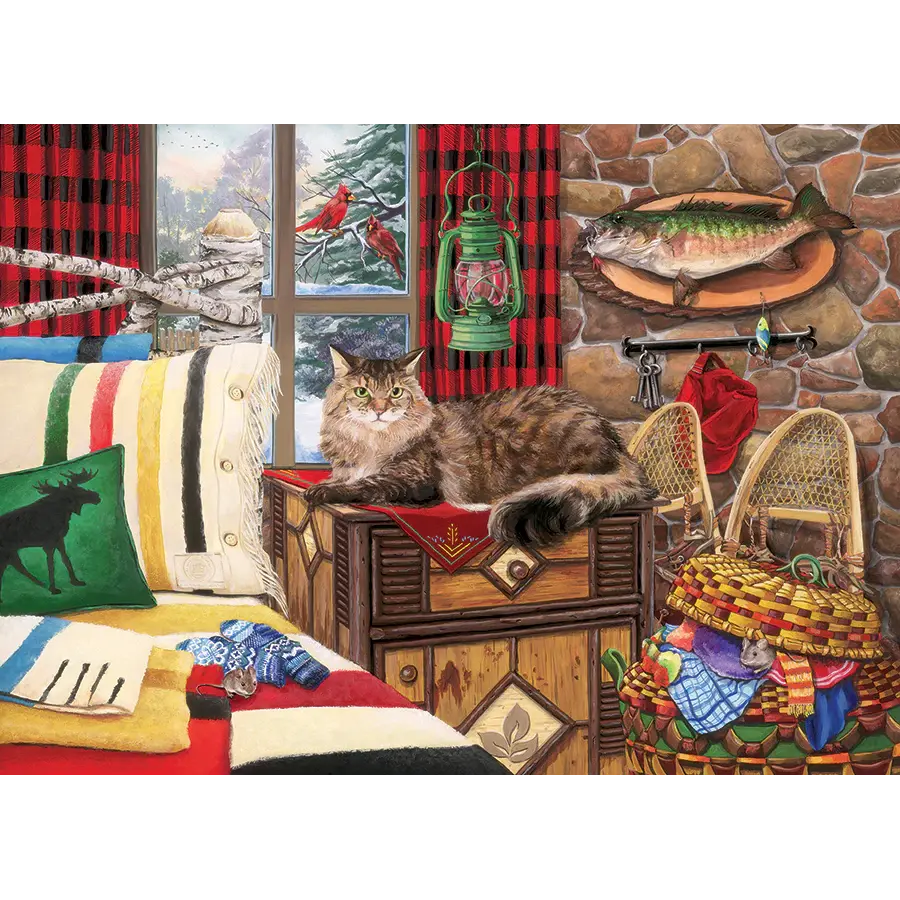 Lodge Cat - puzzel van 1000 stukjes-2