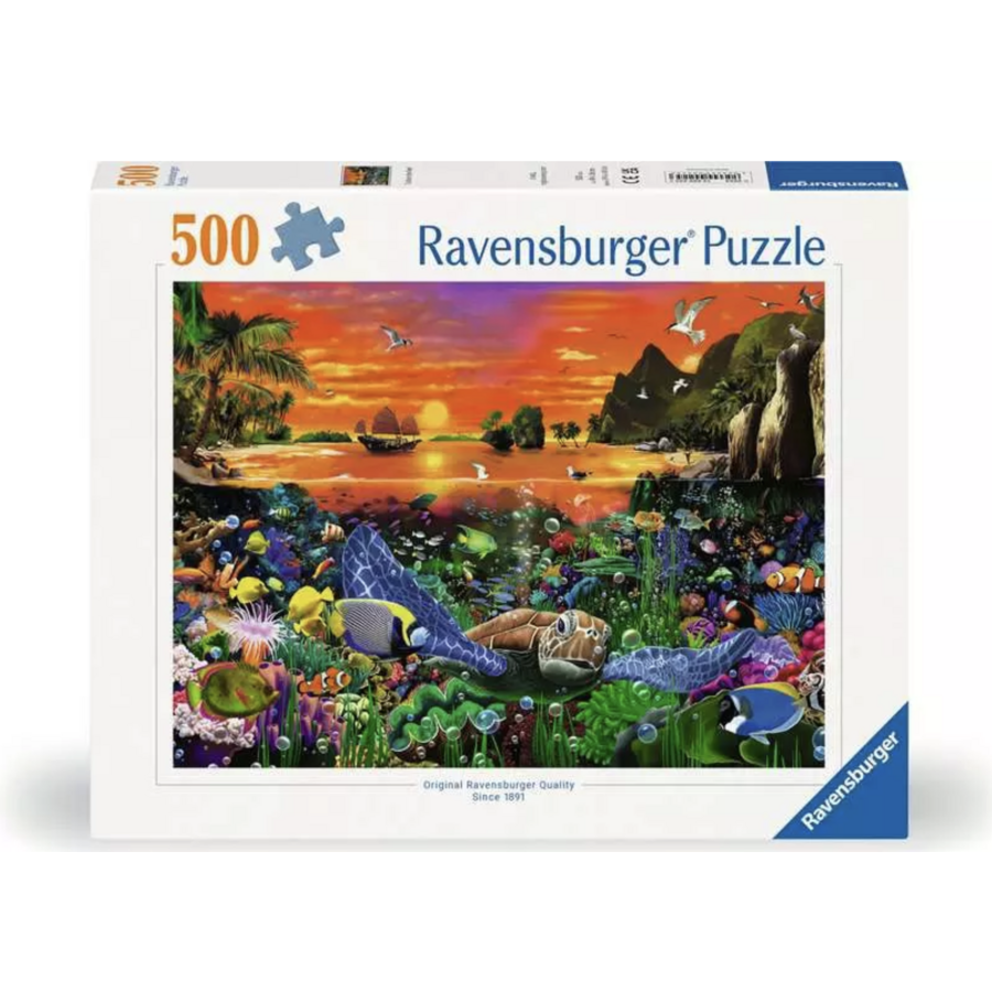 Schildpadden in het rif - puzzel van 500 stukjes-1