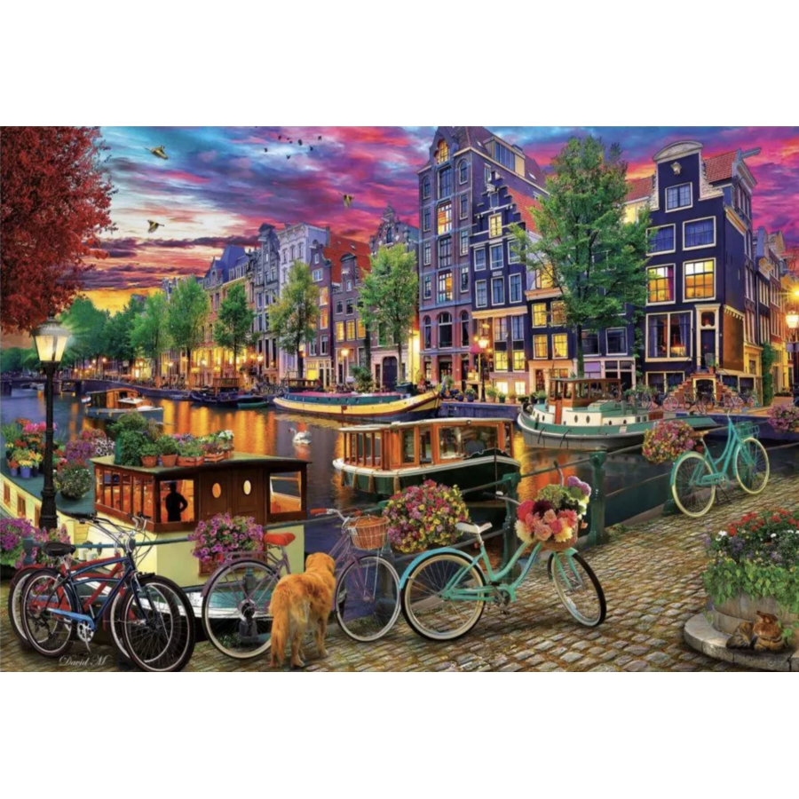 Faire du vélo à Amsterdam - puzzle de 6000 pièces-1