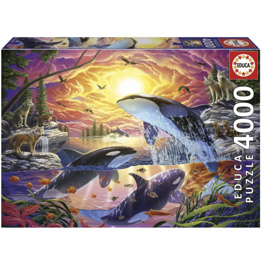 Orcas and Wolves - jigsaw puzzle of 4000 pieces-2