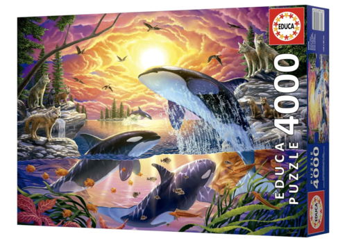  Educa Orcas and Wolves - 4000 pieces 