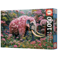 thumb-Éléphant Fleuri - puzzle de 1000 pièces-1