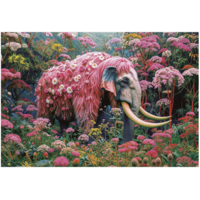 thumb-Bloemenolifant -  puzzel 1000 stukjes-2