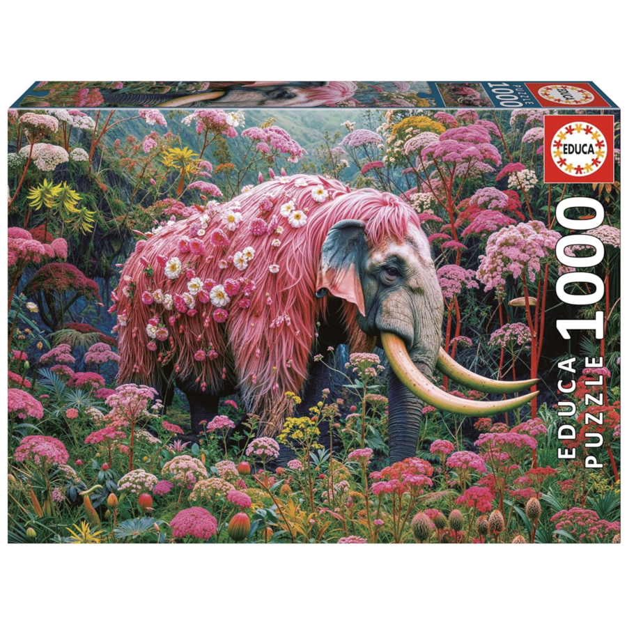Floral Elephant  - puzzle of 1000 pieces-3