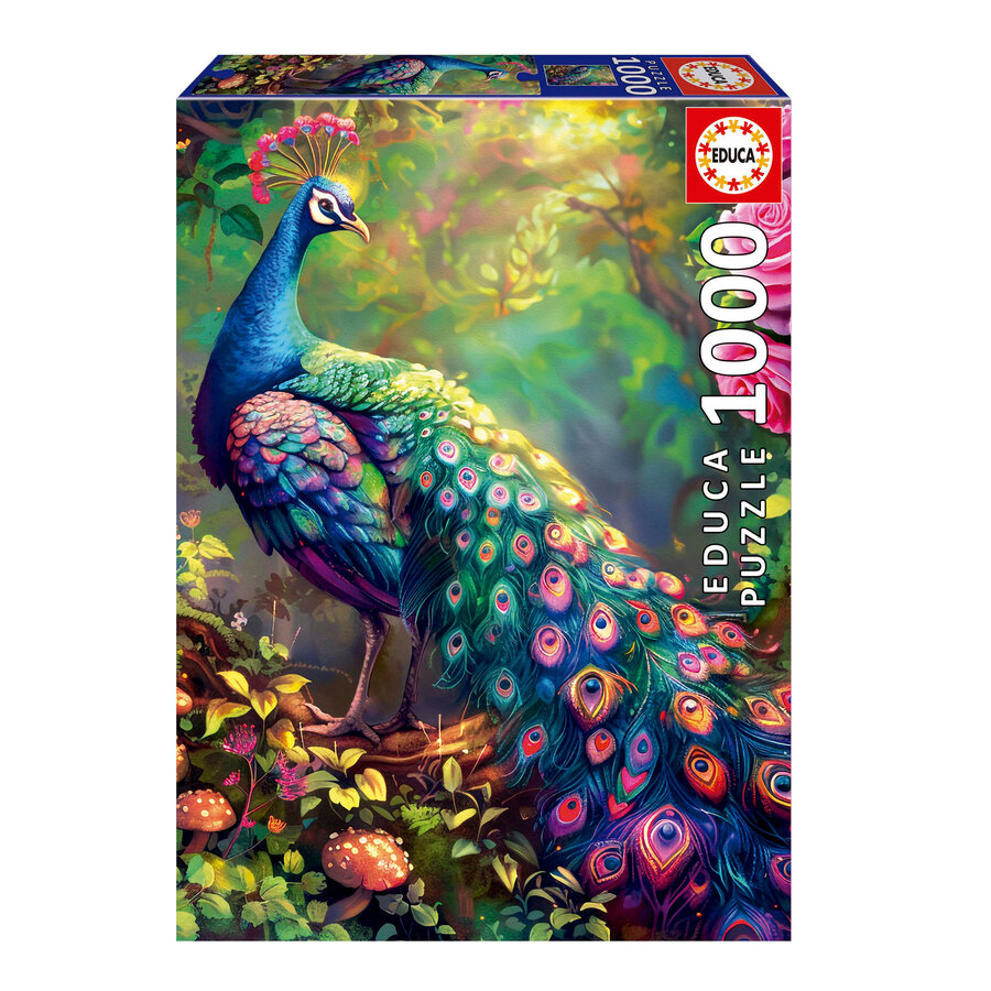 Peacock Garden - puzzle of 1000 pieces-1