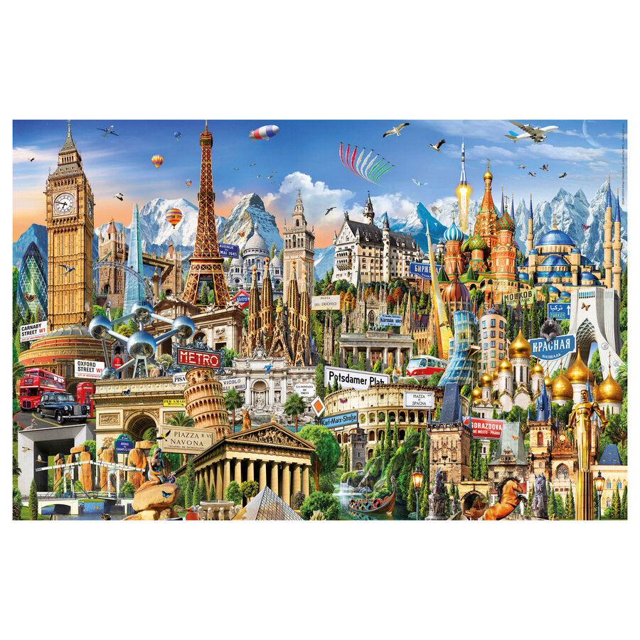 Miniature puzzle - Símbolos da Europa - 1000 pieces-4