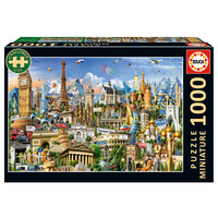 thumb-Miniature puzzle - Símbolos da Europa - 1000 pieces-1