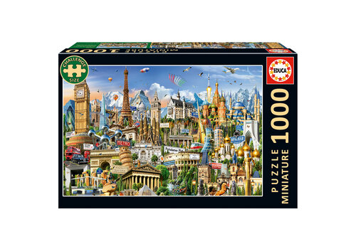  Educa Miniatuur puzzel - Europese Symbolen- 1000 stukjes 