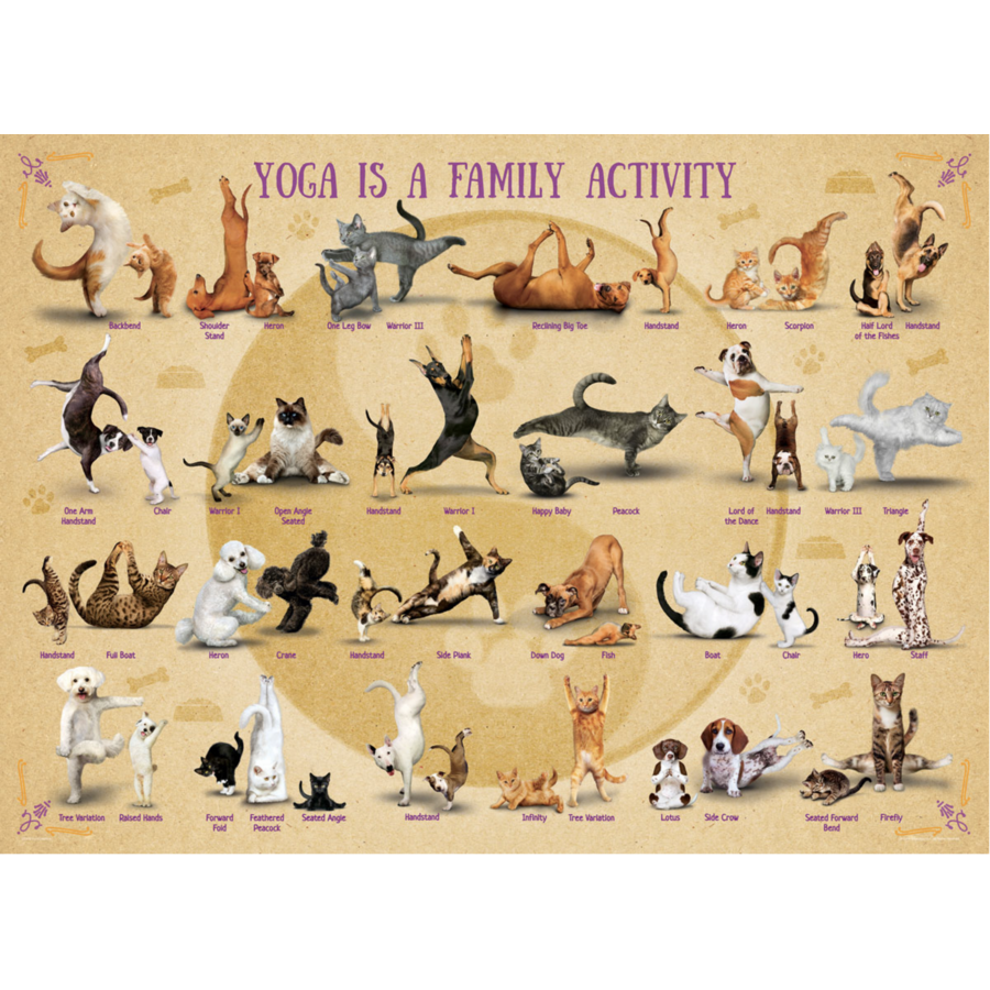 Yoga is a Family Activity - 500XL pieces - jigsaw puzzle-1