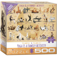 thumb-Yoga is a Family Activity - 500XL pieces - jigsaw puzzle-2