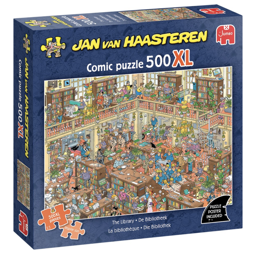 De bibliotheek - Jan van Haasteren - puzzel van 500 XL stukjes-1