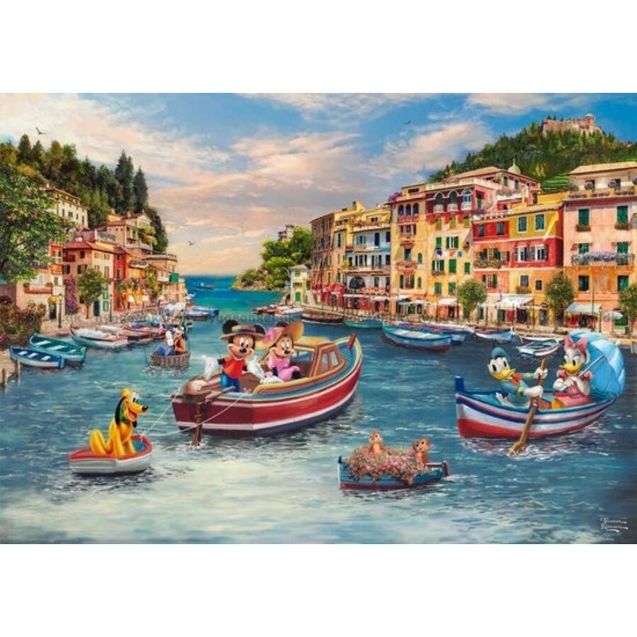 Micky en Minnie in Italië - Thomas Kinkade - puzzel van 1000 stukjes-2