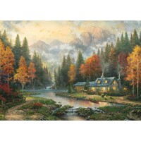thumb-Herfstavond aan het meer - Thomas Kinkade - legpuzzel van 1000 stukjes-2