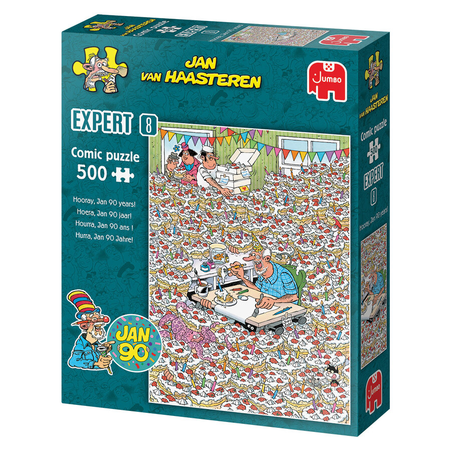 PRE-ORDER - Hoera, Jan 90 jaar! - Expert 8 - Jan van Haasteren - puzzel van 500 stukjes-4