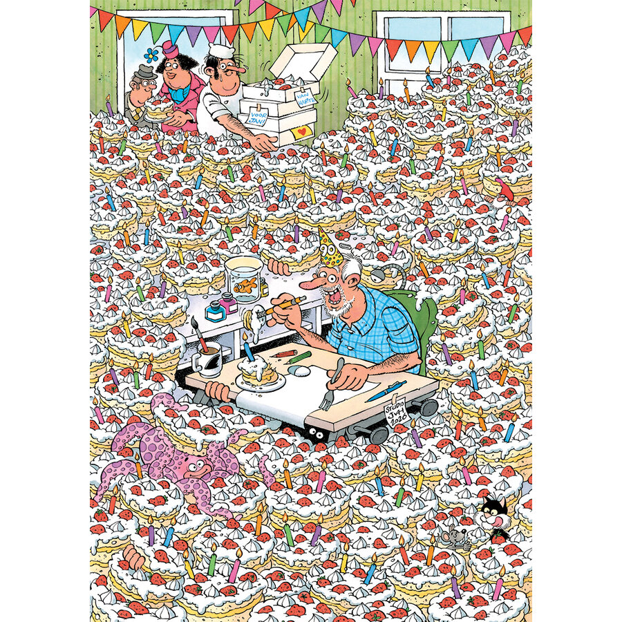 PRE-ORDER - Hoera, Jan 90 jaar! - Expert 8 - Jan van Haasteren - puzzel van 500 stukjes-2