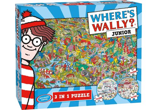  Plenty Gifts Où est Wally - Junior - Puzzles 3 en 1 - 100 + 150 + 200 pièces 