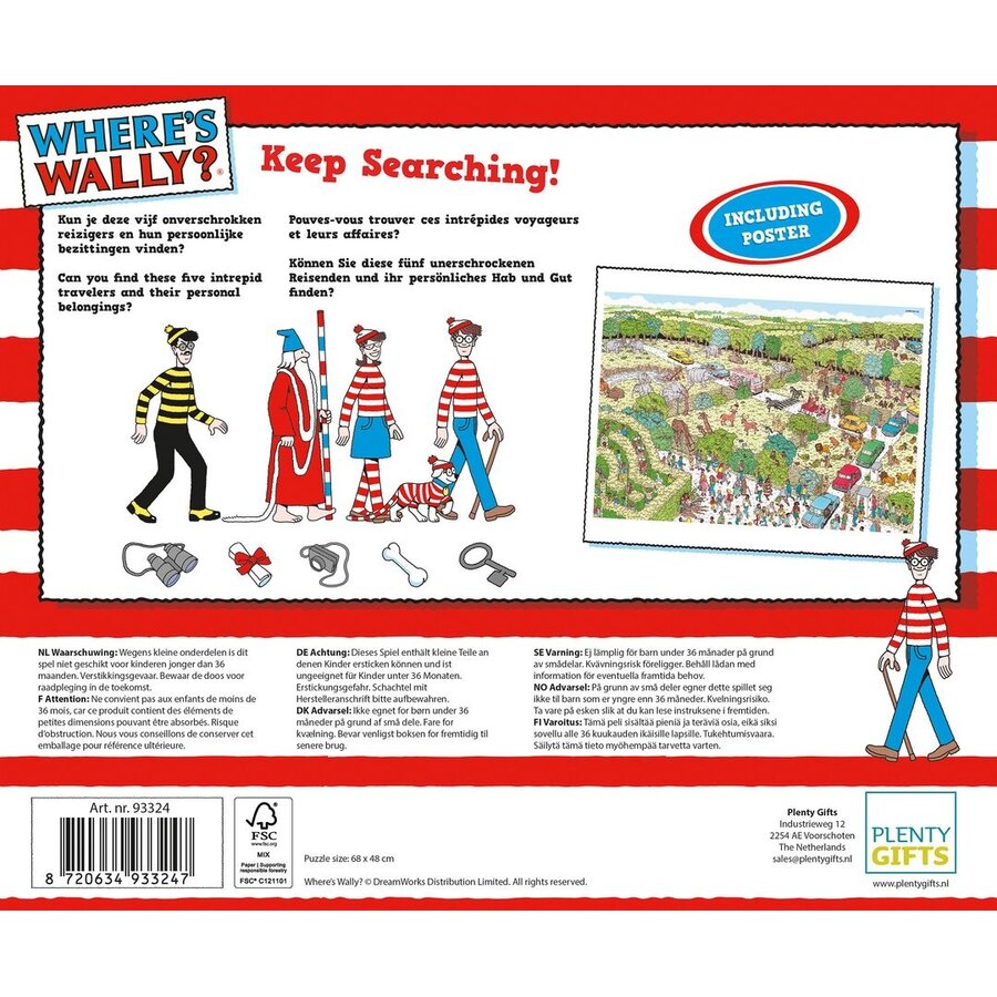 Where's Wally - Safari Park - jigsaw-search puzzle of 1000 pieces-3