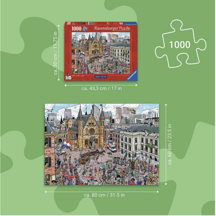 Den Haag -  Cities of the World -  puzzel van 1000 stukjes-4