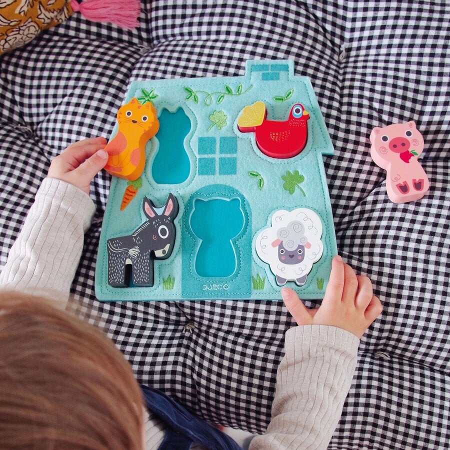 Mouky - At the Farm - Shape puzzle  - 5 pieces-5